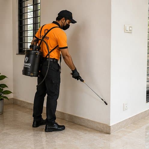 J-Guard technician spraying for household pests